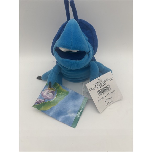 Vintage Disney Mini Bean Bag Dim Beetle A Bugs Life 7". New With Tags! - Picture 1 of 7